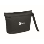 RPET document bag, strap, water-resistant black colour main view