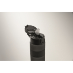 RPET bottle, flip lid, straw included, 500 ml black colour fifth photographic view