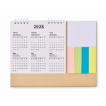 Desk calendar, adhesive notes, notepad beige colour fifth view