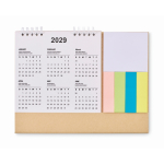 Desk calendar, adhesive notes, notepad beige colour sixth view