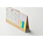 Desk calendar, adhesive notes, notepad beige colour seventh photographic view