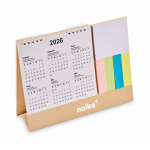 Desk calendar, adhesive notes, notepad beige colour second main view