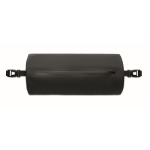 Cylindrical RPET sports bag, detachable straps black colour third view