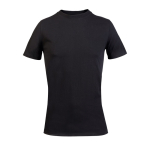 Unisex recycled materials T-shirt, round neck black colour fourth view