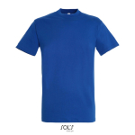 Unisex semi-combed cotton T-shirt, round neck, 150 g/m2 royal blue colour eighth view