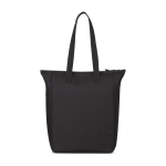 Recycled rPET pouch, front pocket, zip closure black colour