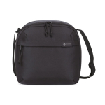 Portable recycled cooler bag, 9-can capacity black colour