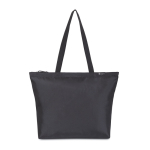 Recycled rPET tote bag, inner water bottle pocket black colour