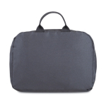 Recycled rPET travel toiletry bag, top handle, spacious interior black colour