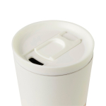 Recycled stainless steel thermal tumbler, vacuum insulation, 500ml white colour