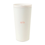 Recycled stainless steel thermal tumbler, vacuum insulation, 500ml white colour