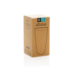 Recycled stainless steel thermal tumbler, vacuum insulation, 500ml white colour