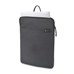 Recycled rPET laptop sleeve, padded zip compartment, 16” black colour