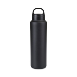 Recycled stainless steel thermal bottle, sweat-proof finish, 740ml black colour