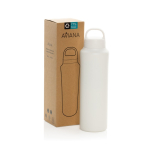 Recycled stainless steel thermal bottle, sweat-proof finish, 740ml white colour