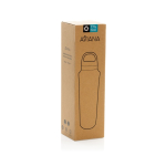 Recycled stainless steel thermal bottle, sweat-proof finish, 740ml white colour