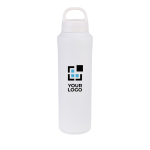 Recycled stainless steel thermal bottle, sweat-proof finish, 740ml white colour