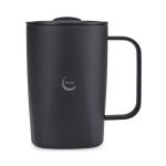 Recycled stainless steel thermal mug, for coffee or tea, 450ml black colour