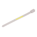 Rechargeable LED bike light, recycled plastic, 400 mAh grey colour