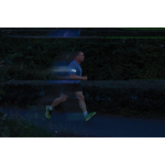 Rechargeable LED bike light, recycled plastic, 400 mAh grey colour