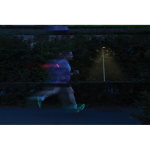 Rechargeable LED bike light, recycled plastic, 400 mAh grey colour