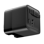 Eco GaN fast charger, retractable cable 80cm, 65W black colour