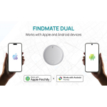 Eco locator keyring, with alarm, Apple and Android compatible white colour