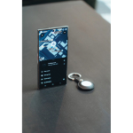 Eco locator keyring, with alarm, Apple and Android compatible white colour