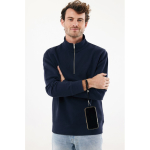 Adjustable recycled rPET wrist strap for mobile, secure hook black colour