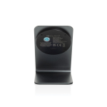 Premium recycled aluminium magnetic wireless charger, 15W grey colour