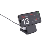 Recycled plastic magnetic wireless charger, 3-in-1, 15W black colour
