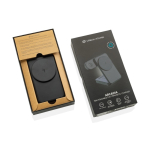 Recycled plastic magnetic wireless charger, 3-in-1, 15W black colour