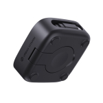Magnetic wireless charger, 2-in-1, retractable USB-C cable, 15W black colour