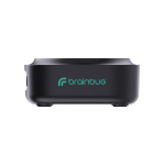 Magnetic wireless charger, 2-in-1, retractable USB-C cable, 15W black colour