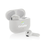 Recycled headphones, built-in microphone, fast charging, BT 6.0 white colour