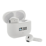 Recycled headphones, built-in microphone, fast charging, BT 6.0 white colour