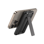 Eco 5-in-1 power bank, charging cables, stand, 5,000 mAh black colour fifth view