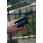 Eco 5-in-1 power bank, charging cables, stand, 5,000 mAh black colour