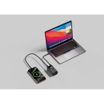Aluminium power bank, fast charging, HQ display, 10,000 mAh grey colour
