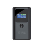 Aluminium power bank, fast charging, HQ display, 10,000 mAh grey colour