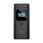 Durable aluminium power bank, colour HQ display, 15,000 mAh grey colour