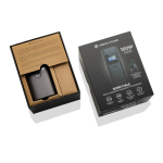 Durable aluminium power bank, colour HQ display, 15,000 mAh grey colour