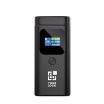 Durable aluminium power bank, colour HQ display, 15,000 mAh grey colour