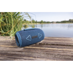 Recycled plastic BT 5.3 speaker, IPX4 resistance, 16W blue colour