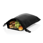 Recycled rPET foldable lunch box, adjustable size, easy to clean, 4L black colour