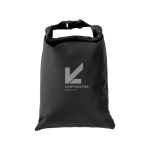 Recycled rPET foldable lunch box, adjustable size, easy to clean, 4L black colour