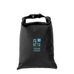 Recycled rPET foldable lunch box, adjustable size, easy to clean, 4L black colour