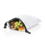 Recycled rPET foldable lunch box, adjustable size, easy to clean, 4L white colour