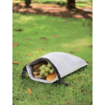 Recycled rPET foldable lunch box, adjustable size, easy to clean, 4L white colour