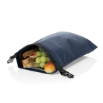Recycled rPET foldable lunch box, adjustable size, easy to clean, 4L navy-blue colour